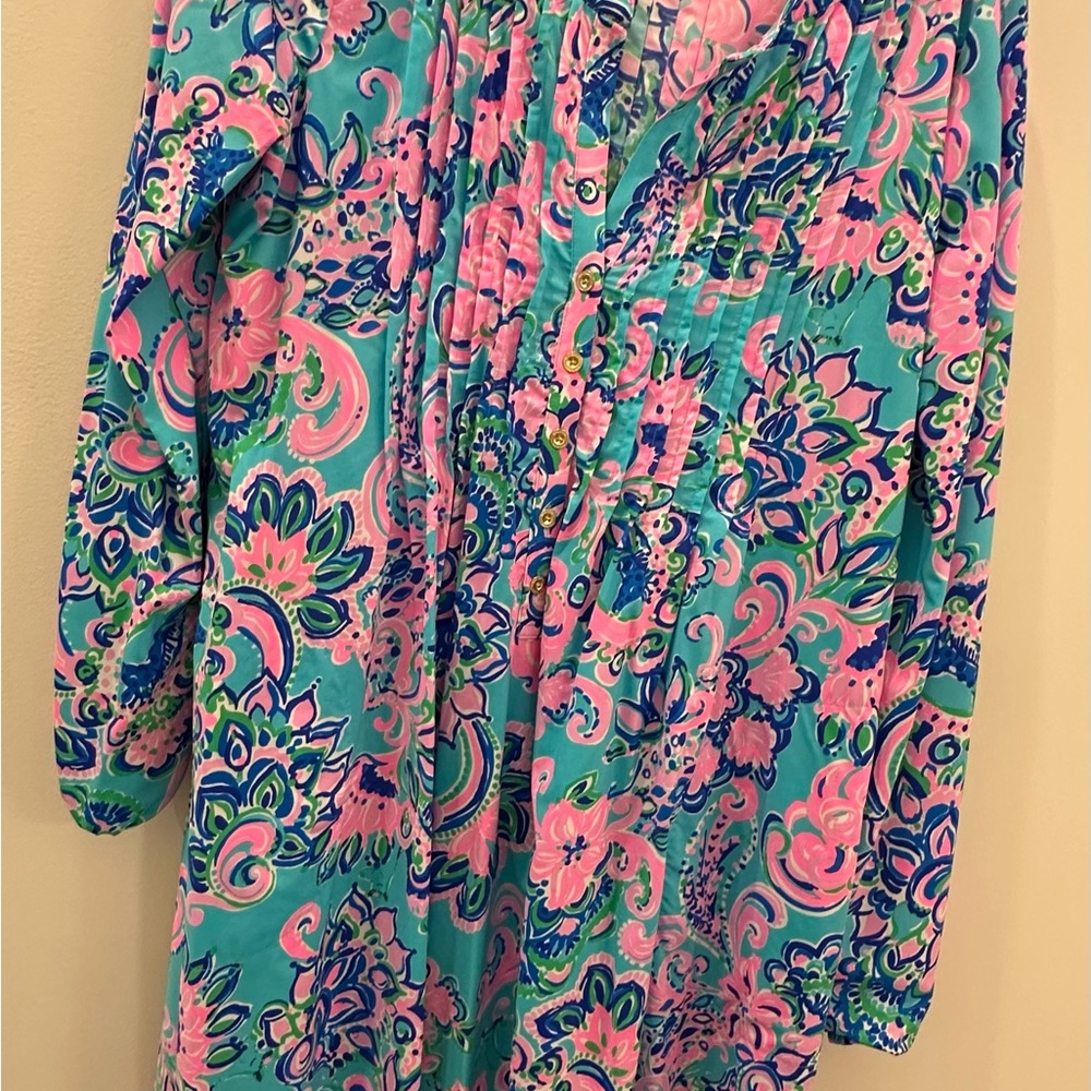 Lilly Pulitzer Pink and Blue Floral Dress